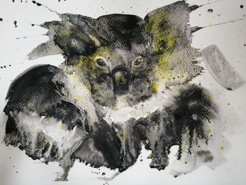 Original Koala Watercolor Painting